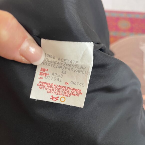 JS Collection Vintage Womens Skirt Size 8 Black Taffeta Tiered Ruffle Maxi - Picture 9 of 14